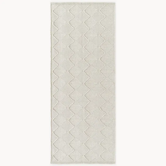 Westwing Collection Indoor & outdoor loper Barcelona met hoog-laag structuur Grijs
