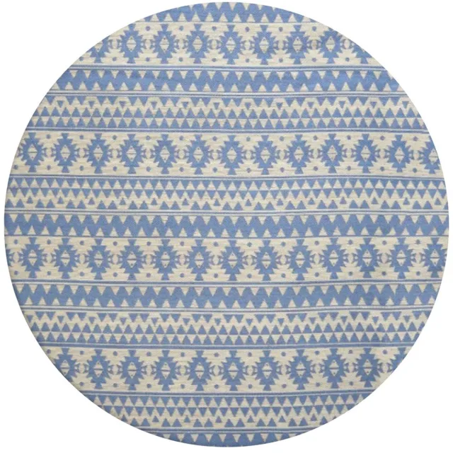 Dutch XXL Rond buitenkleed | Sunny | Geometrisch | Lichtblauw | Buitentapijt | Tuintapijt