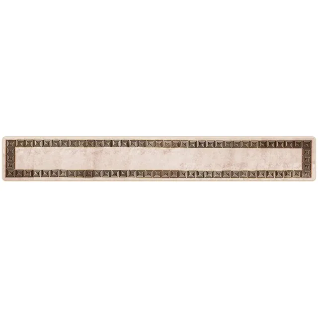 vidaXL Tapijt - Runner - MARSA - Beige - en - Zwart - 50 - x - 350 - cm - Polyester - en - PVC