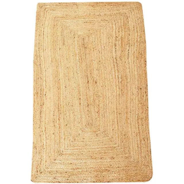 Casa Moro Rechthoekig jute vloerkleed – Handgemaakt natuurvezel tapijt – Naturel beige/bruin – Esha Natur