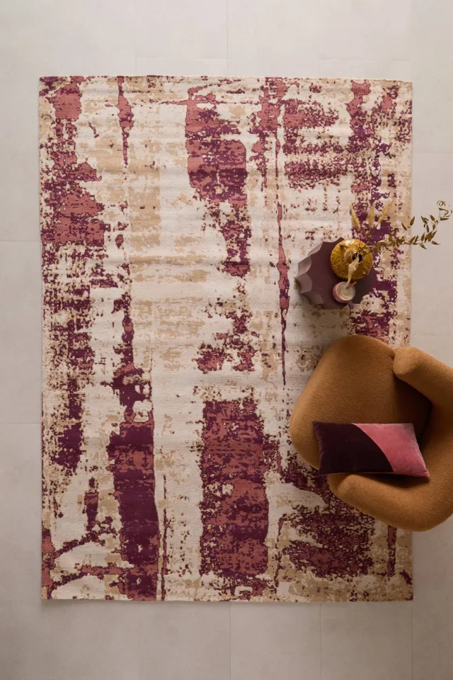 NOUS Living Renato vloerkleed bordeaux, foto 2