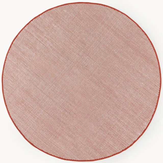 Westwing Collection Rond wollen vloerkleed Amaro, handgeweven Terracotta