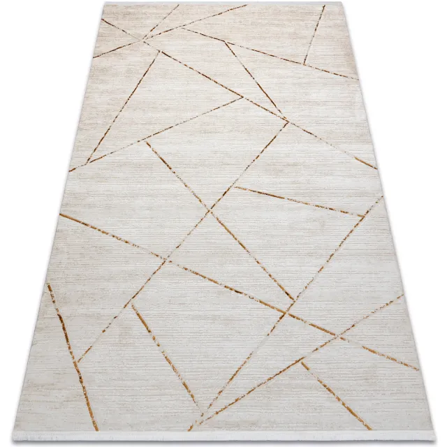 RUGSX Kleden Rugsx Modern tapijt DUKE 51557 crème / goud 160x220 cm Beige