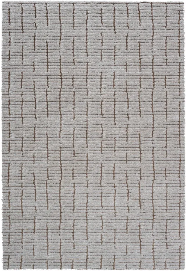 Drawer Rugsman Kyoto 014.0002.6212 Vloerkleed - 240 x 340 cm - Ivoor - Rechthoekig - Polyester - Woonkamer - Geometrisch - Shaggy - Hoogpolig, Modern