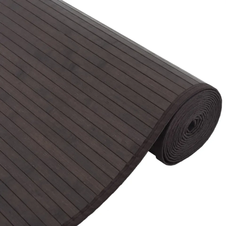 vidaXL Vloerkleed rechthoekig 80x100 cm bamboe donkerbruin bruin, foto 4