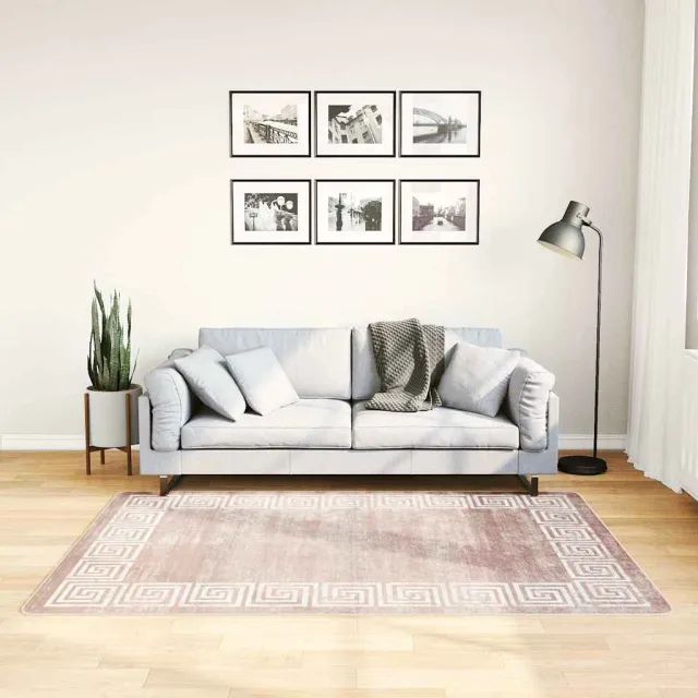 vidaXL Vloerkleed wasbaar 120x180 cm beige
