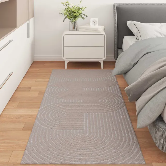 vidaXL Binnen- en buitentapijt PALMERAS Beige 80 x 150 cm Polyester, foto 2