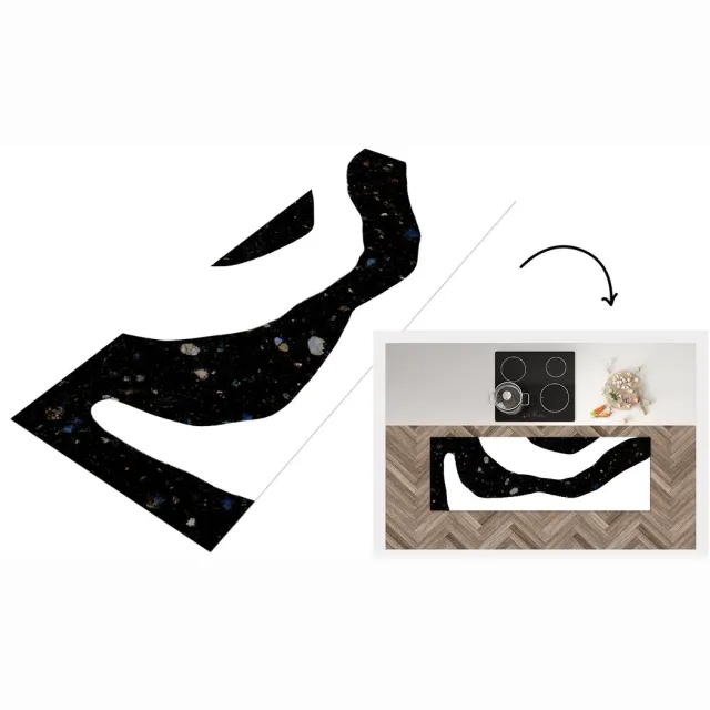 KitchenYeah Keukenloper - Loper keuken - Abstract - Minimalisme - Design - Keukenloper vinyl Multicolor