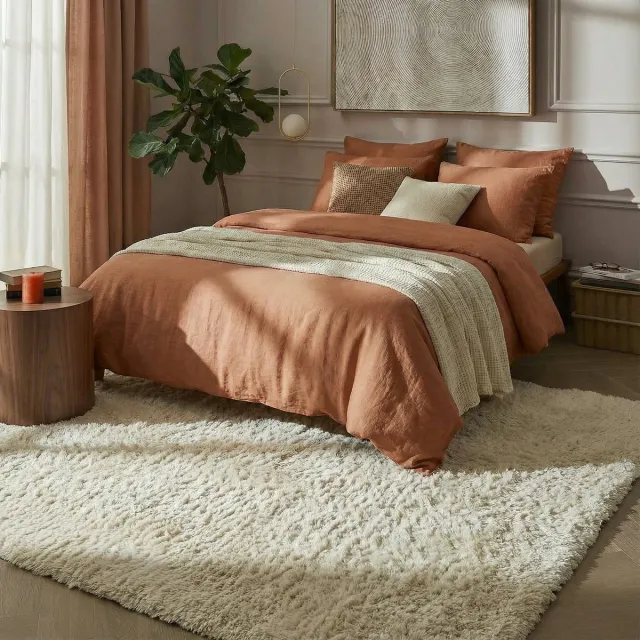 Hoogpolig vloerkleed 160x230cm Beige/wit Nesto Mrcarpet