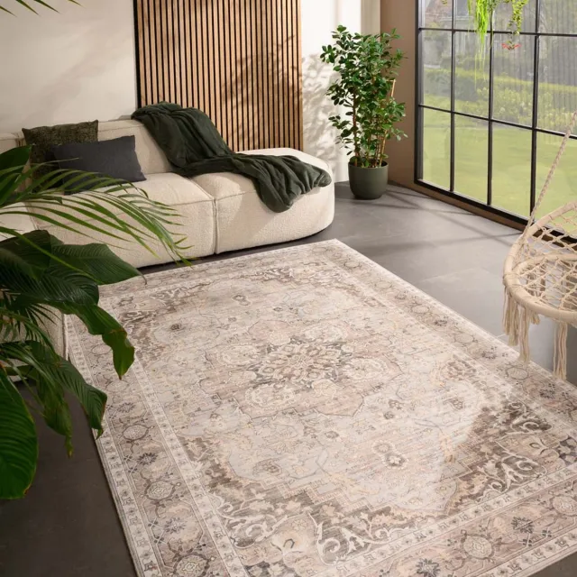 Heritaged Vintage buitenkleed - Valenca Fino lichtgrijs/beige 160x230