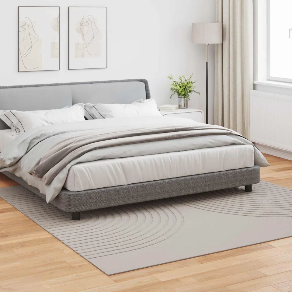 vidaXL Binnen kleed GALATI Crèmekleurig 240 x 240 cm Polyester, foto 3