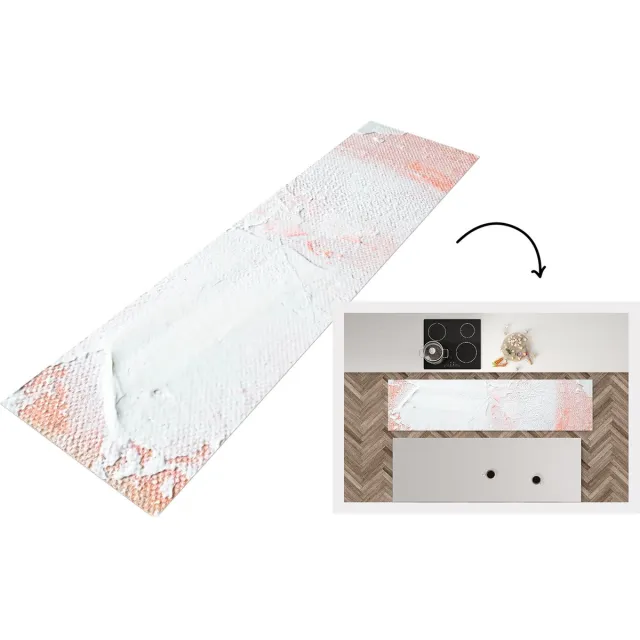 KitchenYeah Keukenloper - Loper keuken - Verf - Abstract - Design - Keukenloper vinyl Multicolor