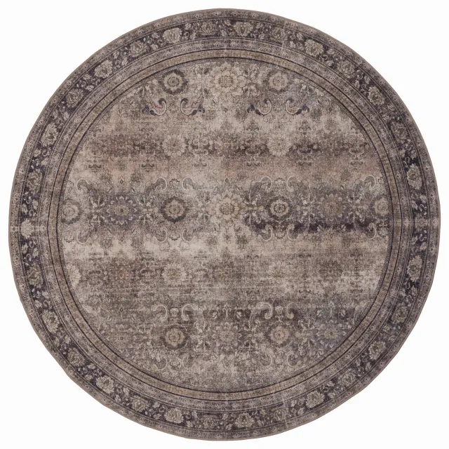 Ayyildiz Wasbaar vloerkleed Inka (rond, bruin 1147) - ⌀ 120 cm