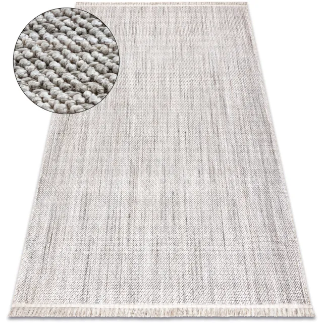 RUGSX Kleden Rugsx Vloerkleed NANO FH93A Melange, lus, platgeweven gr 180x270 cm Grijs
