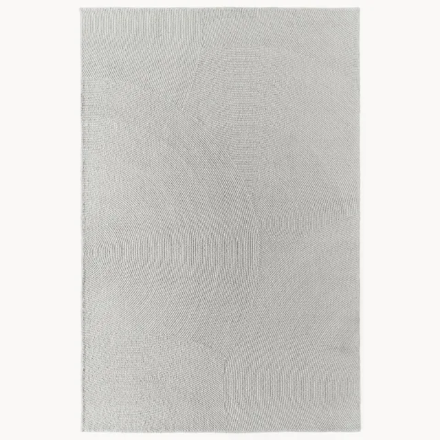 Westwing Collection Handgetuft wollen vloerkleed Eleni Grijs