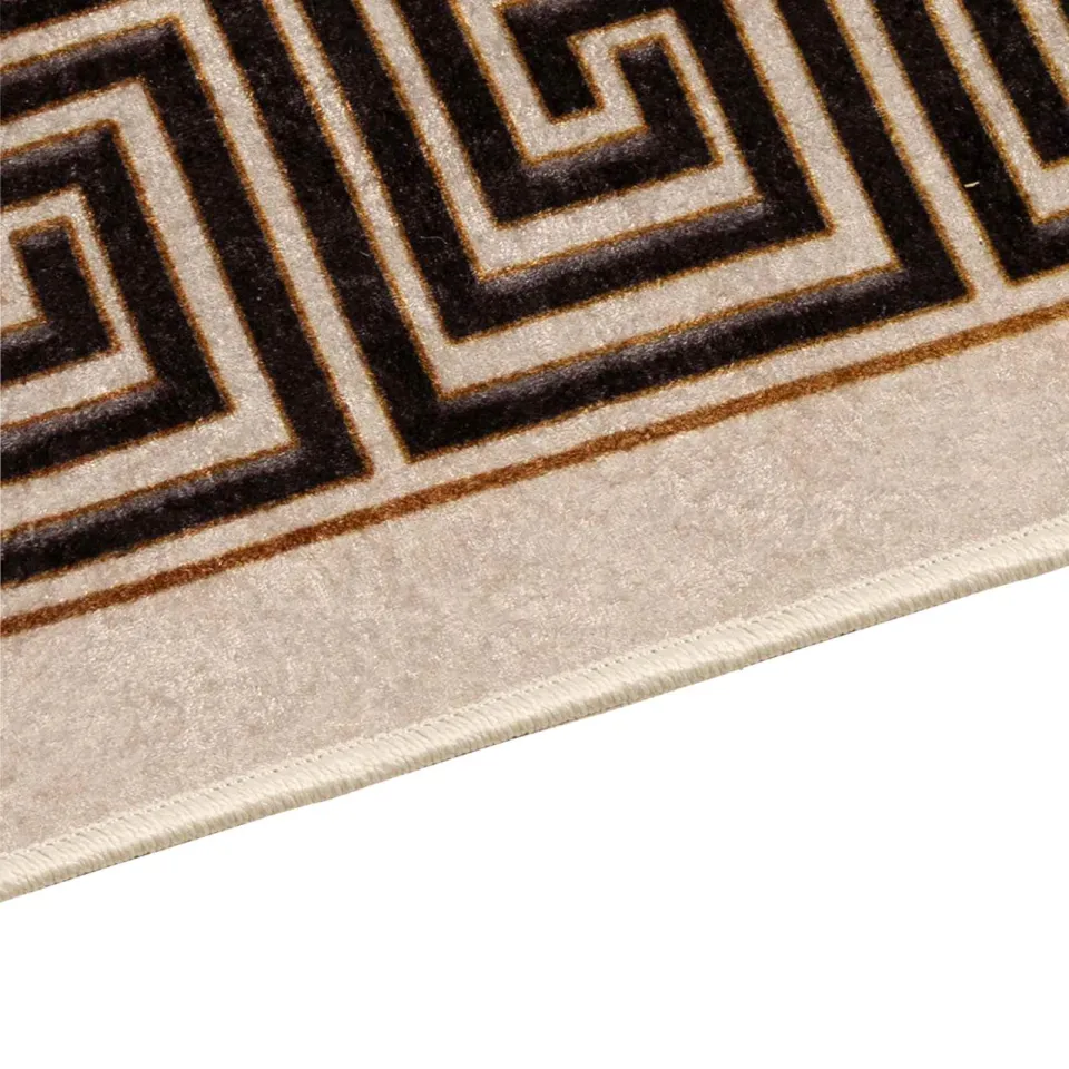 vidaXL Vloerkleedloper MARSA Beige en zwart 50 x 250 cm, foto 3
