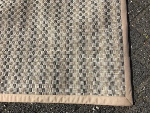 La Dora Vloerkleed, Quadro Brown Blocks, geschikt voor buiten en binnen, Afmeting 183 x 275cm