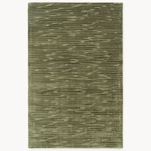 Westwing Collection Handgeweven lyocell vloerkleed Oriana Groen