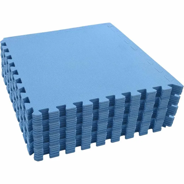 vidaXL Zwemgrondmat - 24 - st - Blauw - 8,64 - ㎡ - EVA - Schuim