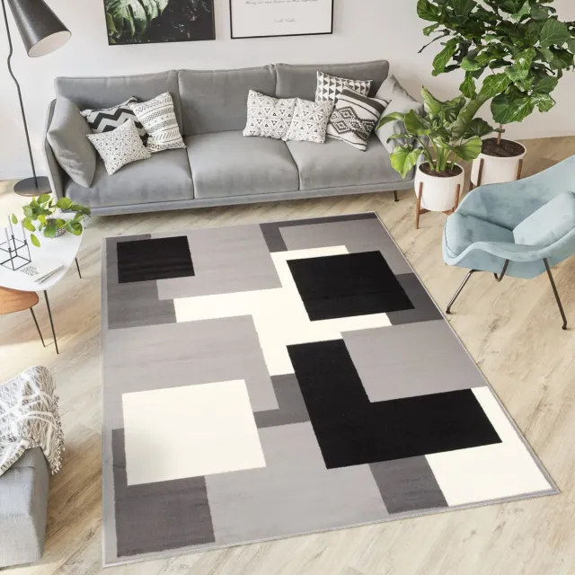 Tapiso Dream Vloerkleed Grijs Zwart Wit Modern Woonkamer Tapijt Grijs Zwart Wit 3
