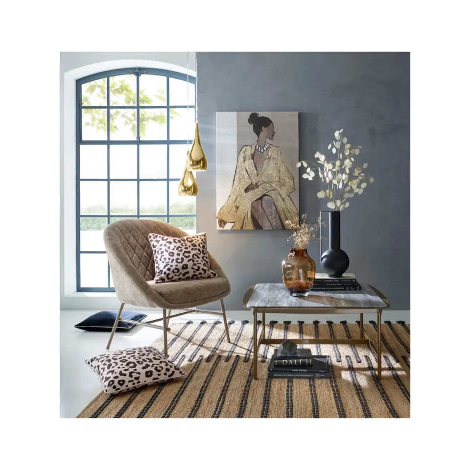 vloerkleed jute naturel zwart, foto 2