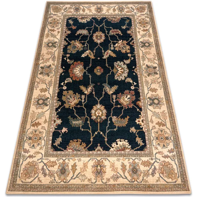 RUGSX Kleden Rugsx tapijt POLONIA Loare Frame velvet marineblauw