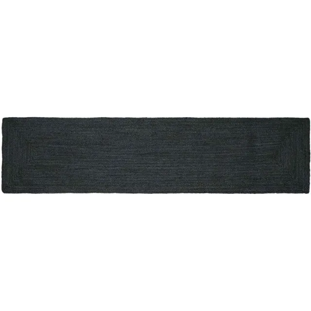 vidaXL Gebied - Tapijt - Donkergrijs - 60 - x - 200 - cm - Jute