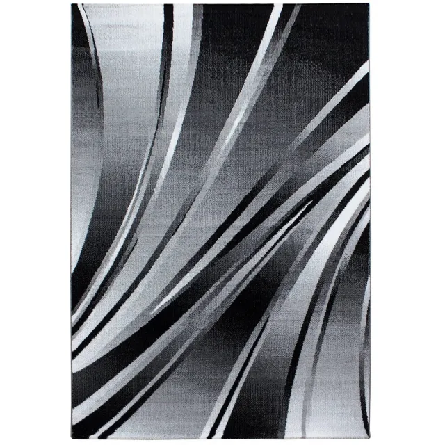 Dutch XXL Modern Vloerkleed | Tapijt | Parma | Strepen | Zwart | 240x340 cm