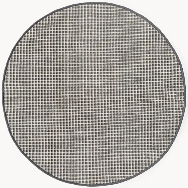 Westwing Collection Rond wollen vloerkleed Amaro, handgeweven Grijs