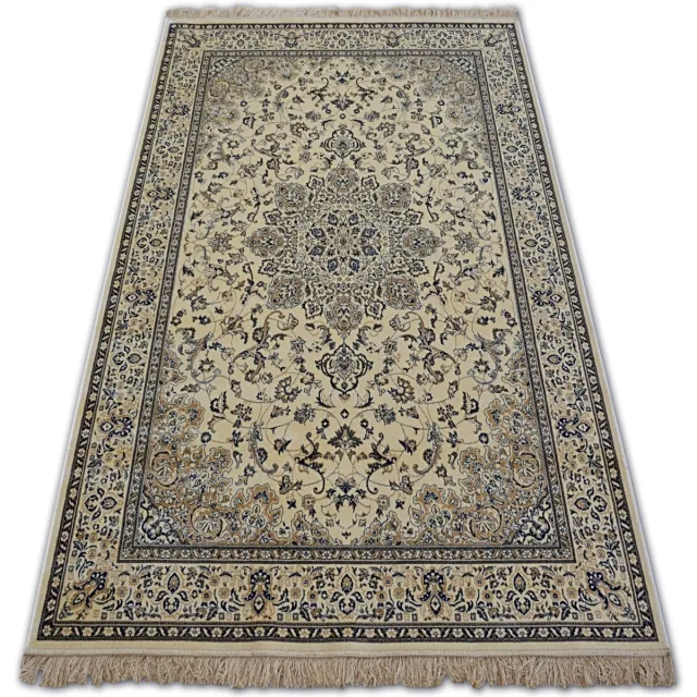 RUGSX Kleden Rugsx Tapijt WINDSOR 22915 Rosette ŻAKARD ivoor/blauw 60x100 cm Beige
