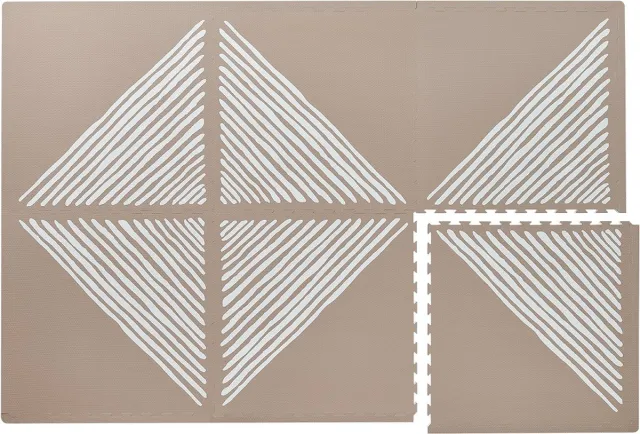 Toddlekind Prettier Puzzle Playmat - Sandy Lines - Tan Bruin