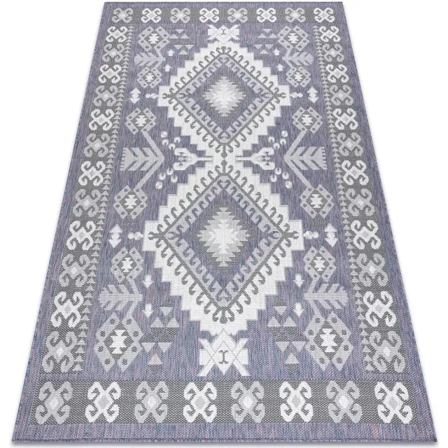 RUGSX Kleden Rugsx Sisal tapijt SION azteeks 3007 plat te Blauw