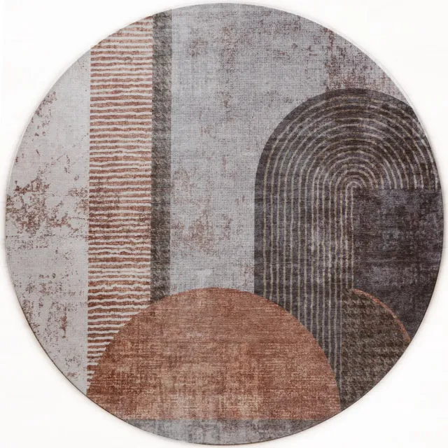 Veer Carpets Vloerkleed Ova - Vloerkleed met Grafisch Patroon bruin, foto 3
