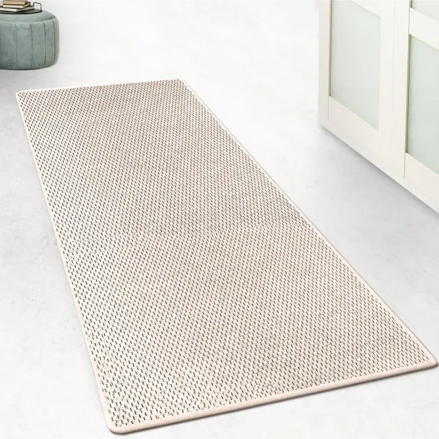 Floordirekt Tapijt Kalkutta - Op - Sisal Look - Slijtvast & Moderne Loper - Creme - 80 x 400 cm