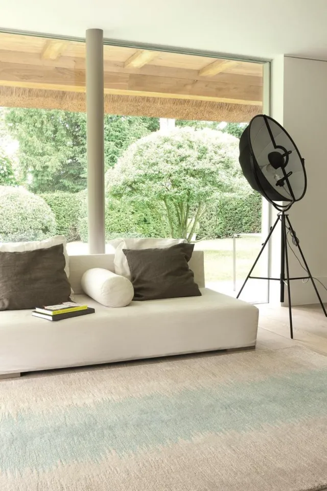 Ligne Pure Static – Vloerkleed – Tapijt – handgetuft – wol – modern – Beige Blauw - 60x120