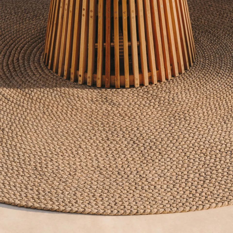 Kave Home Rond Vloerkleed 'Despas' 200cm, kleur Beige, foto 3