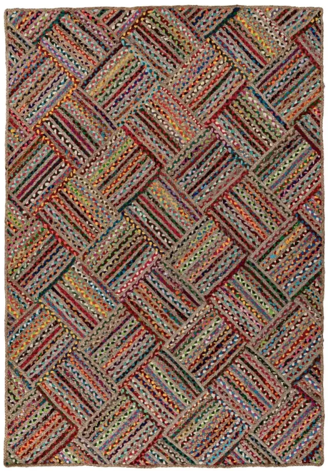Dutch XXL Jute Vloerkleed | Tapijt | Tulum | Patchwork | Multikleur