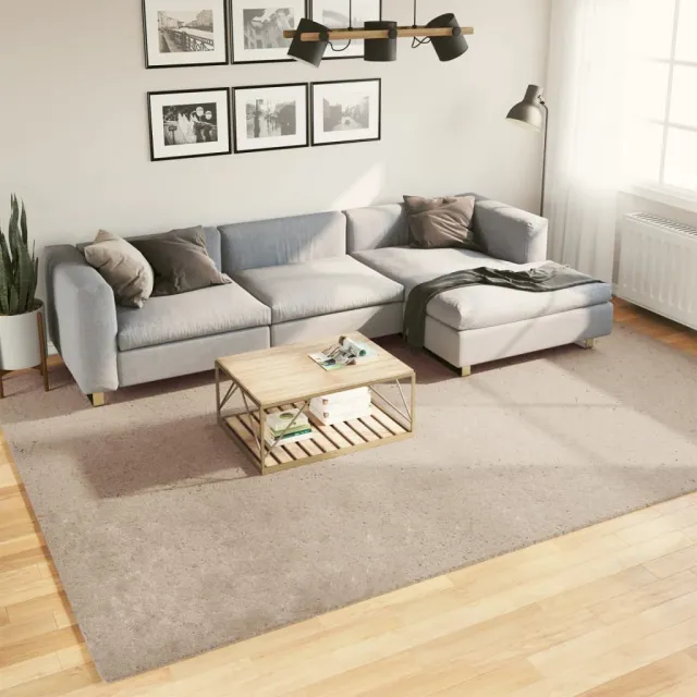 vidaXL Vloerkleed HUARTE laagpolig zacht wasbaar 240x340cm zandkleurig Bruin
