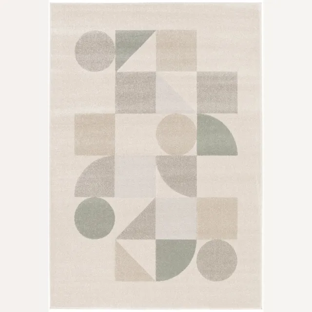 AFK Living Modern geometrisch tapijt zacht MODUL groen