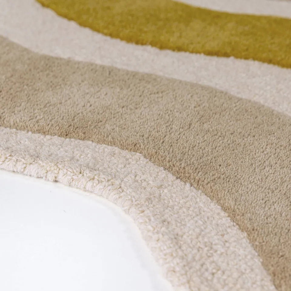 Flair Rugs Cascade Wool Scallop vloerkleed groen, foto 3
