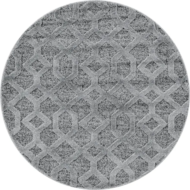 Ayyildiz Rond scandinavisch vloerkleed - Pitea Tile Grijs