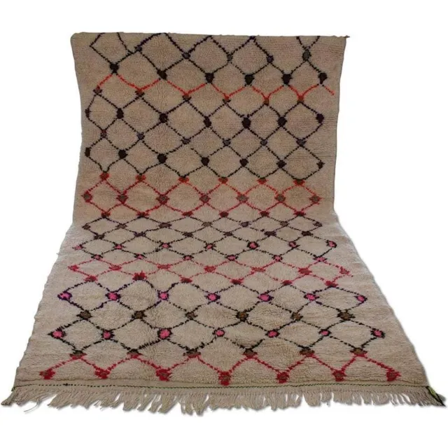 Safaary Marokkaanse Vloerkleed Berber Beni Ouarain Gebroken wit