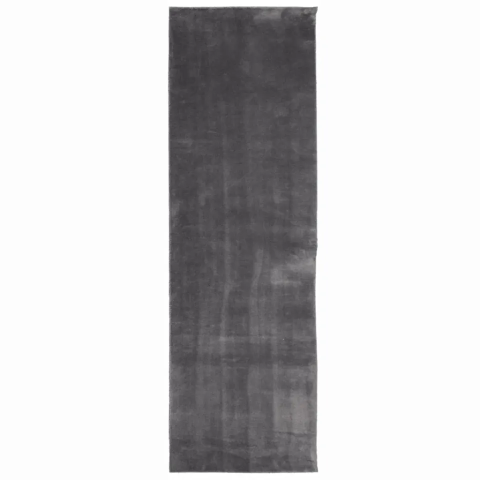 vidaXL Vloerkleed HUARTE laagpolig zacht wasbaar 80x250 cm antraciet, foto 3
