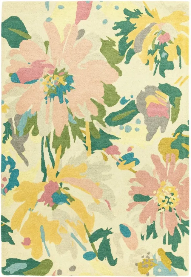 Eazy Living Easy Living - Reef-Floral-Pink-multi Vloerkleed - 160x230 - Rechthoek - Laagpolig Tapijt - Landelijk - Meerkleurig