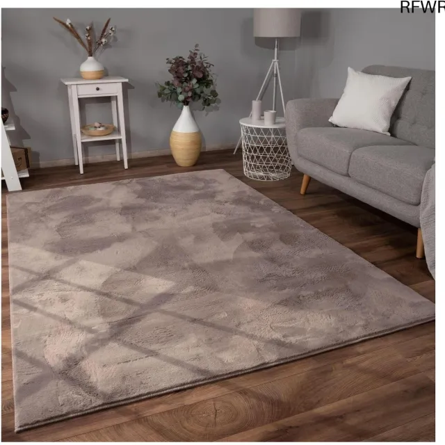 RFWR Hoogpolig Shaggy Tapijt Effen Kleur 160x220 cm Beige Taupe