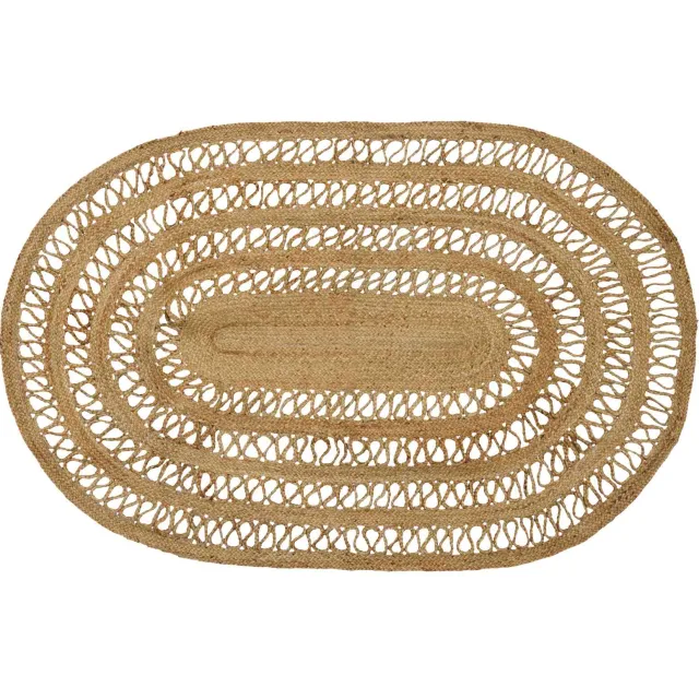 vidaXL Gebied Tapijt Naturel 122 x 183 cm Jute Bruin