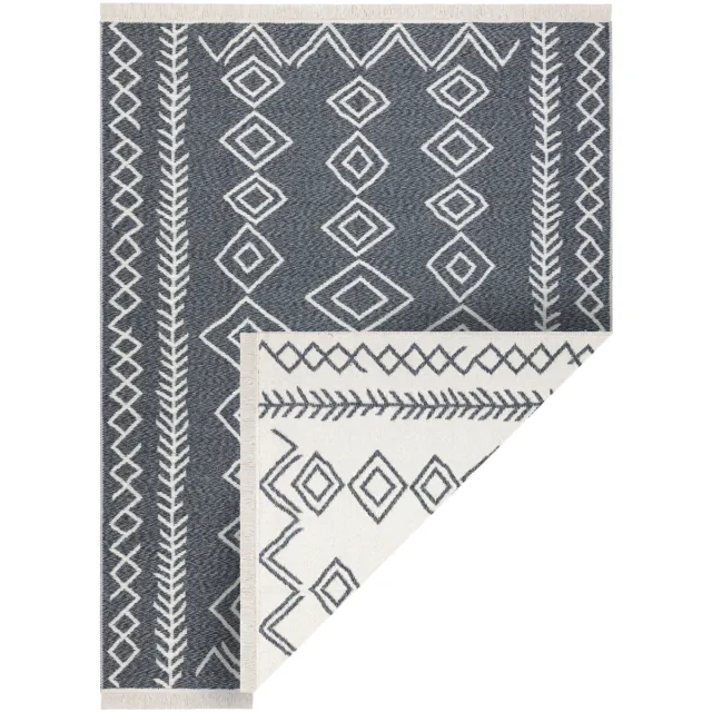 RUGSX Kleden Rugsx Tapijt TWIN 23000 Boho, katoen, dubbelzijdig, diam Zwart