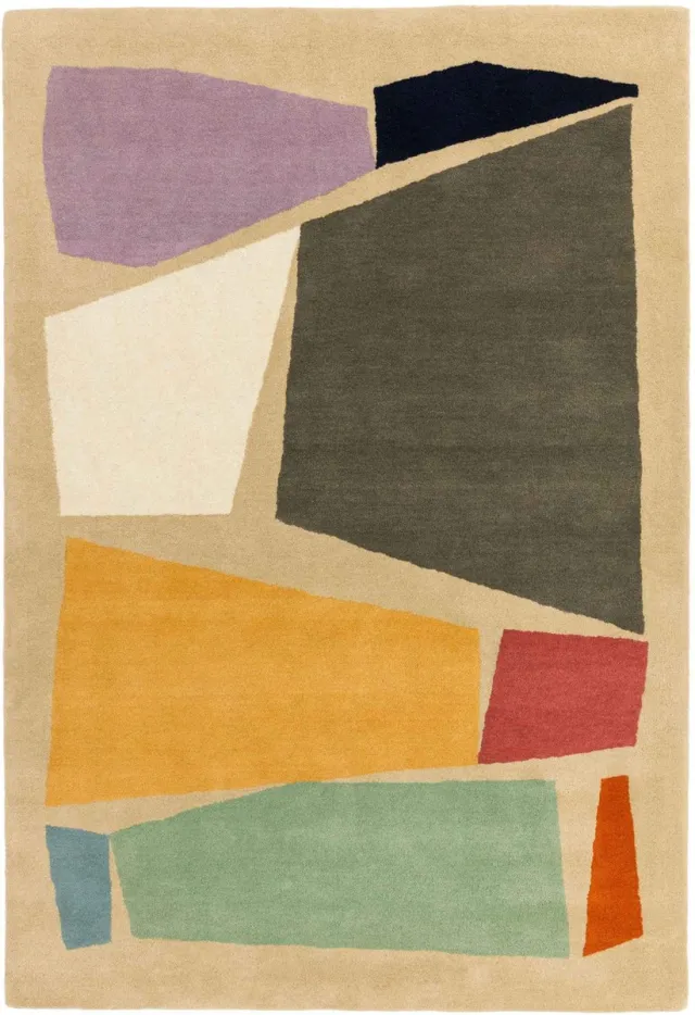 Eazy Living Easy Living - Reef-Shapes-multi Vloerkleed - 160x230 cm - Rechthoekig - Laagpolig Tapijt - Retro - Meerkleurig