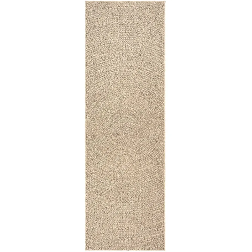 vidaXL Vloerkleed ZIZUR binnen en buiten 80x200 cm jute look bruin, foto 4