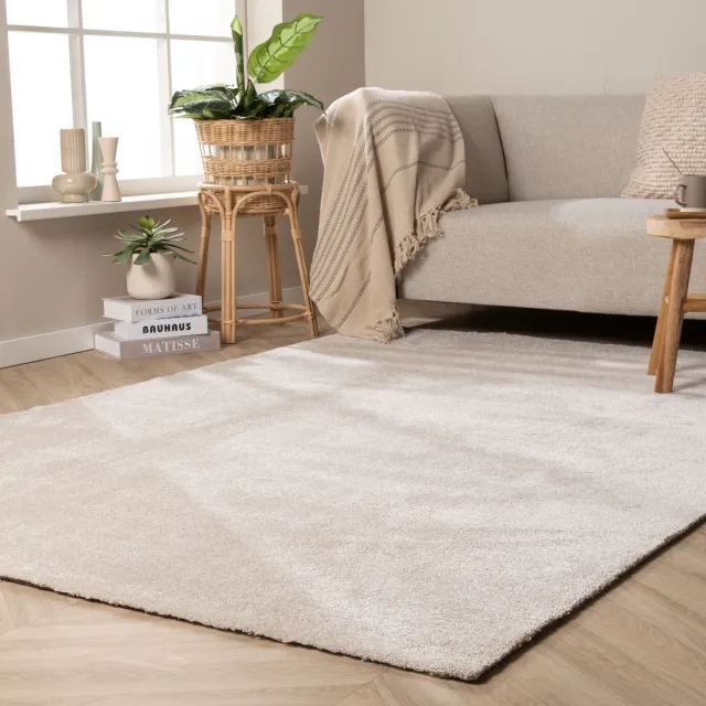 NATURL. Wasbaar vloerkleed - Clean Creme - 240x340cm Crème